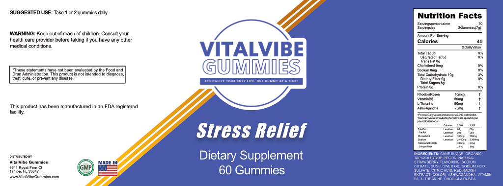 STRESS RELIEF (Ashwagandha) GUMMIES