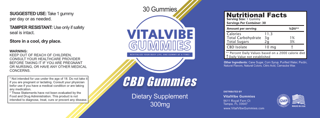 CBD GUMMIES (300mg)